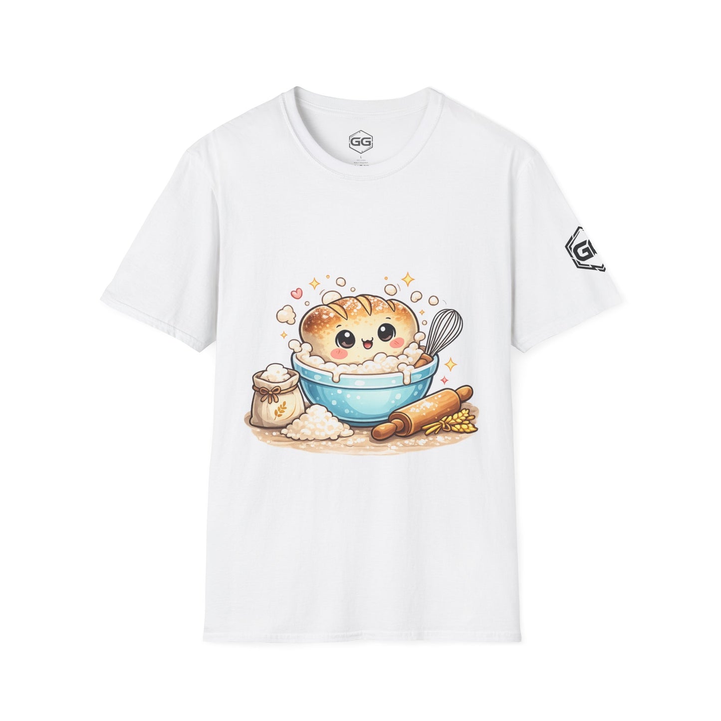 front:0 | Sauerteig-Flüsterer T-Shirt – Vorderansicht in Weiß