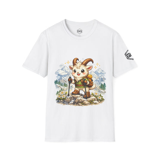 front:0 | Bergziege T-Shirt – Vorderansicht in Weiß