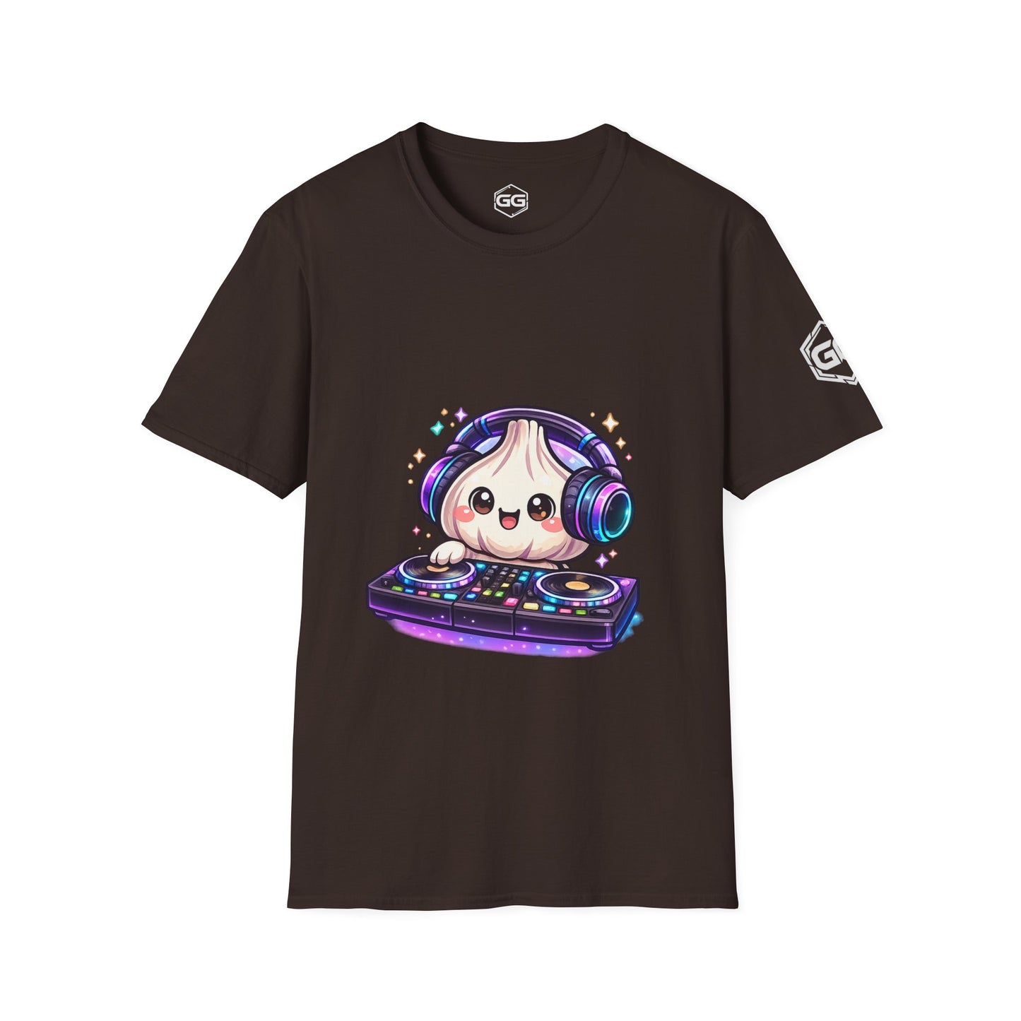 front:3 | Garlic DJ T-Shirt – Vorderansicht in Dunkelbraun