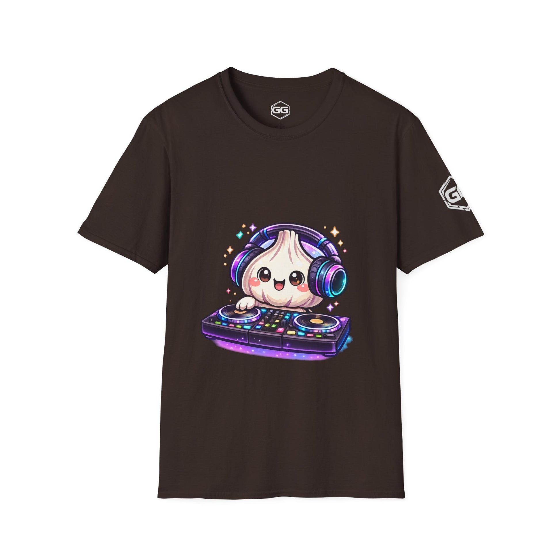 front:3 | Garlic DJ T-Shirt – Vorderansicht in Dunkelbraun