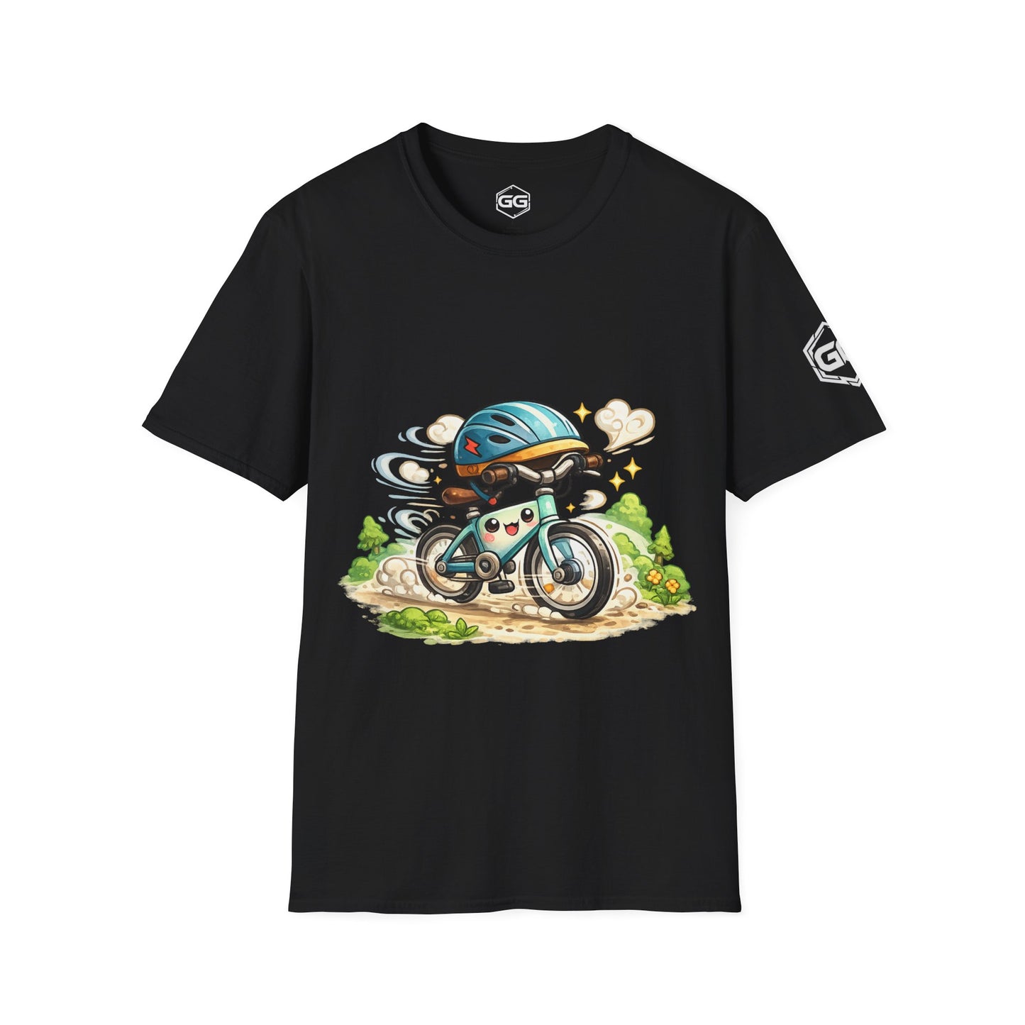 front:1 | Radl-Wahnsinn T-Shirt – Vorderansicht in Schwarz