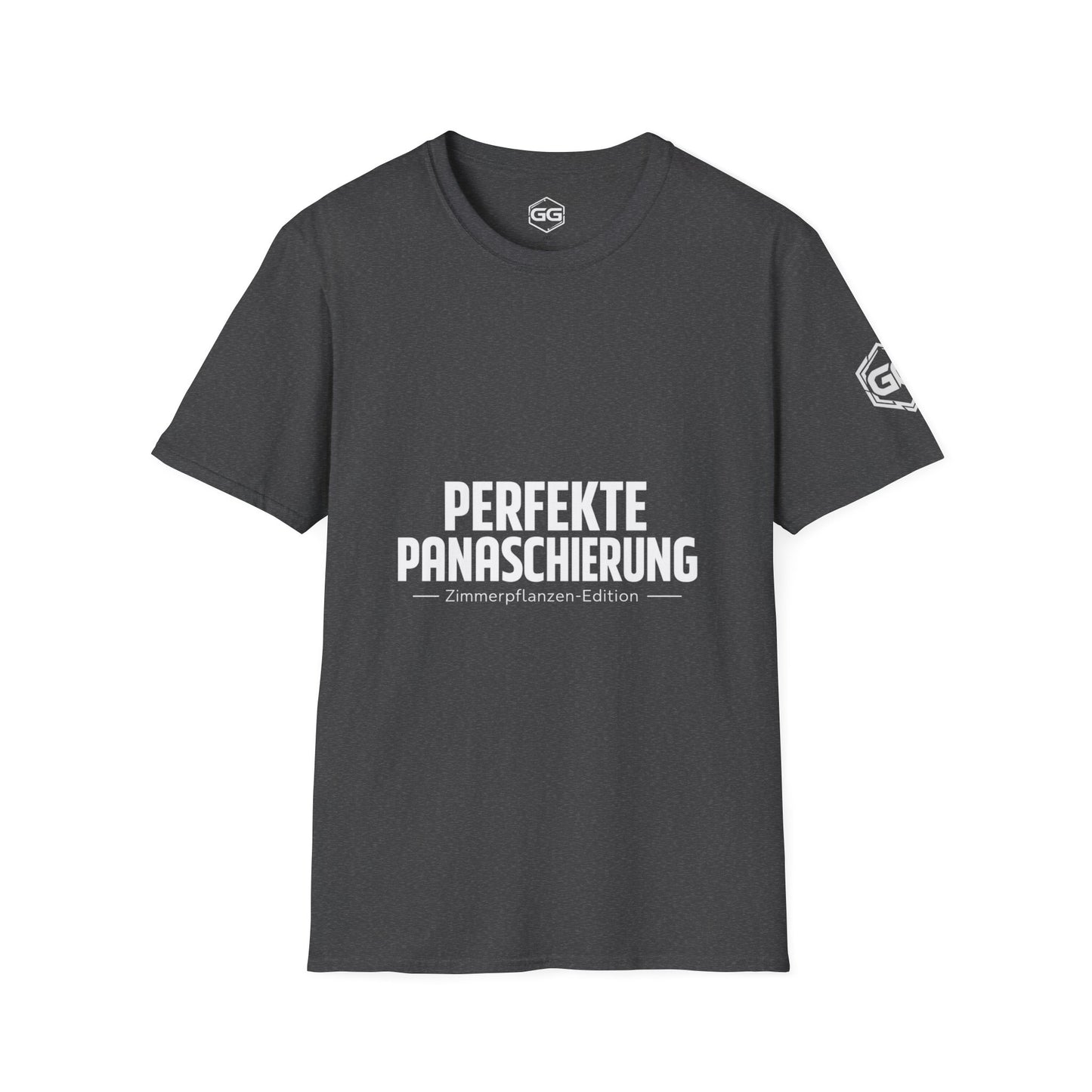 front:6 | Perfect Variegation – Houseplant T-Shirt – Vorderansicht in Dunkelmeliert