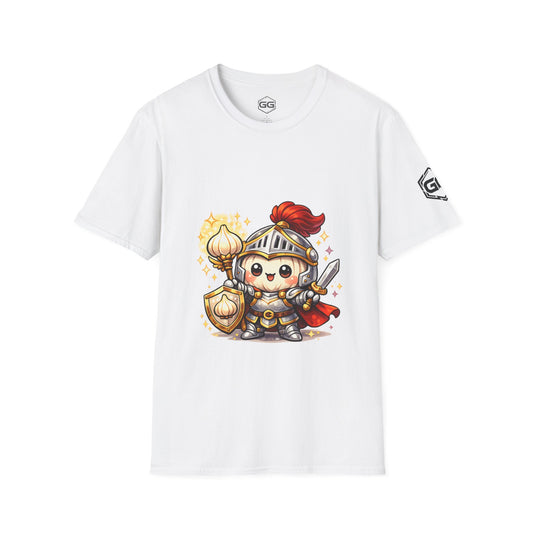 front:0 | Knoblauch Ritter T-Shirt – Vorderansicht in Weiß