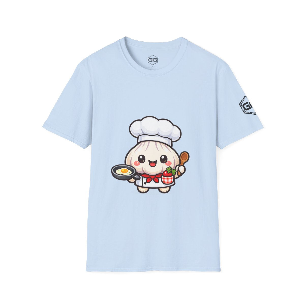 front:7 | Garlic Chef T-Shirt – Vorderansicht in Hellblau