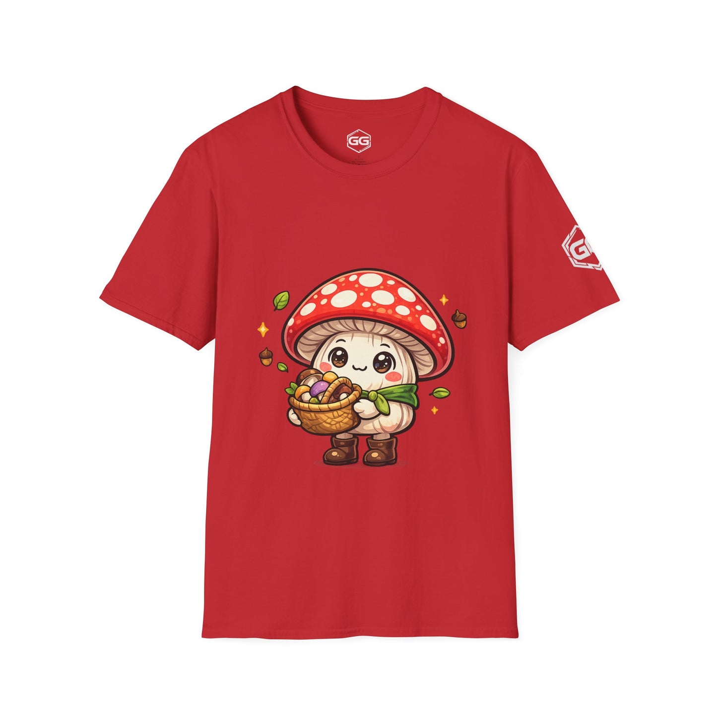front:10 | Mushroom Forager T-Shirt – Vorderansicht in Rot