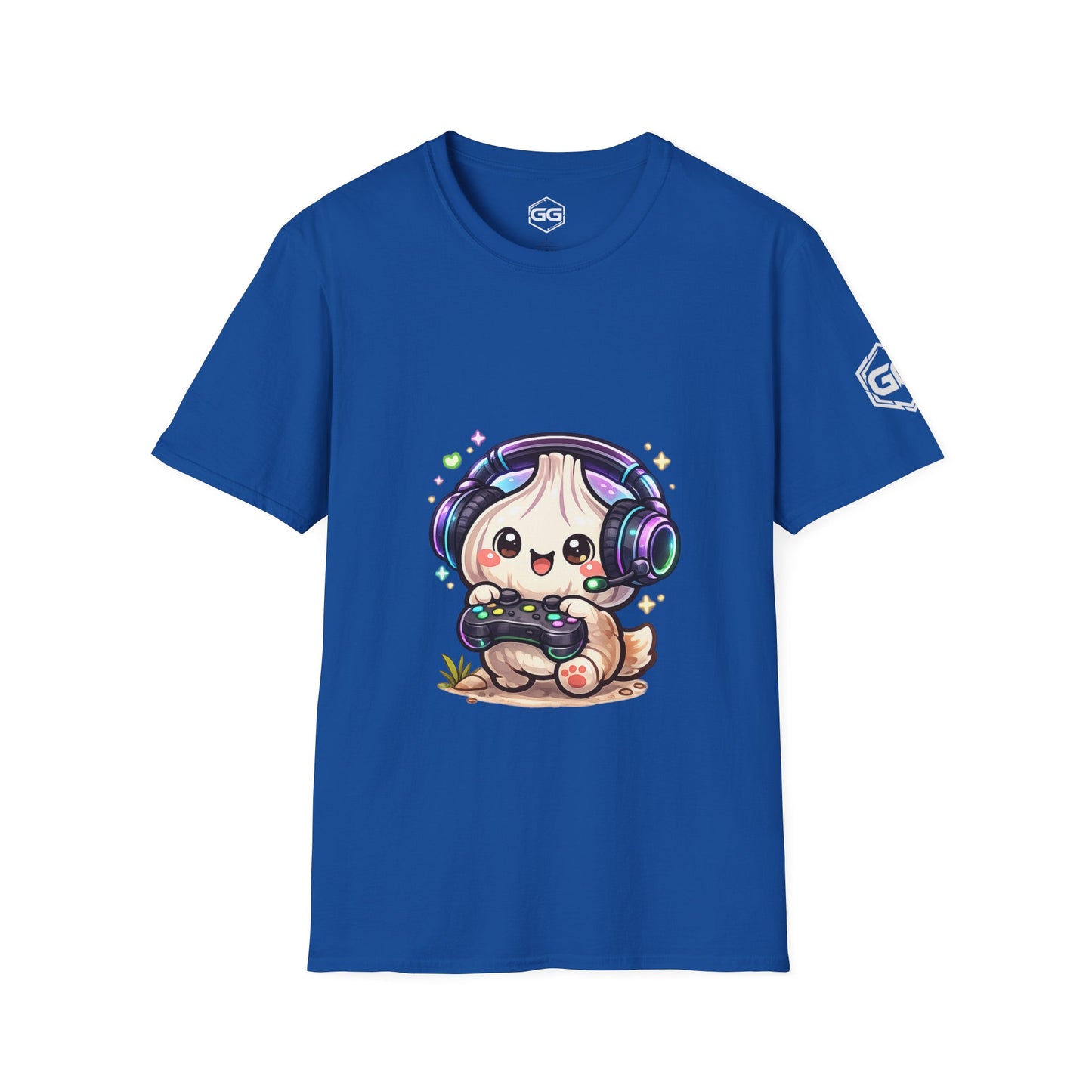 front:8 | Knoblauch Gamer – Lustiges Gaming T-Shirt – Vorderansicht in Royalblau