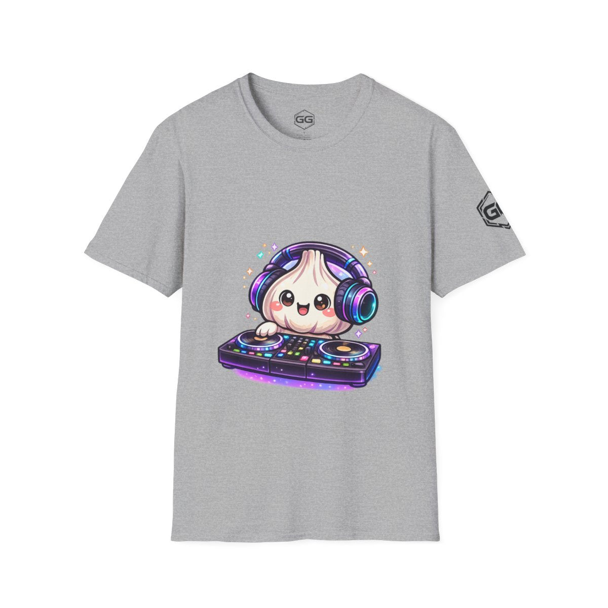 front:2 | Garlic DJ T-Shirt – Vorderansicht in Sportgrau
