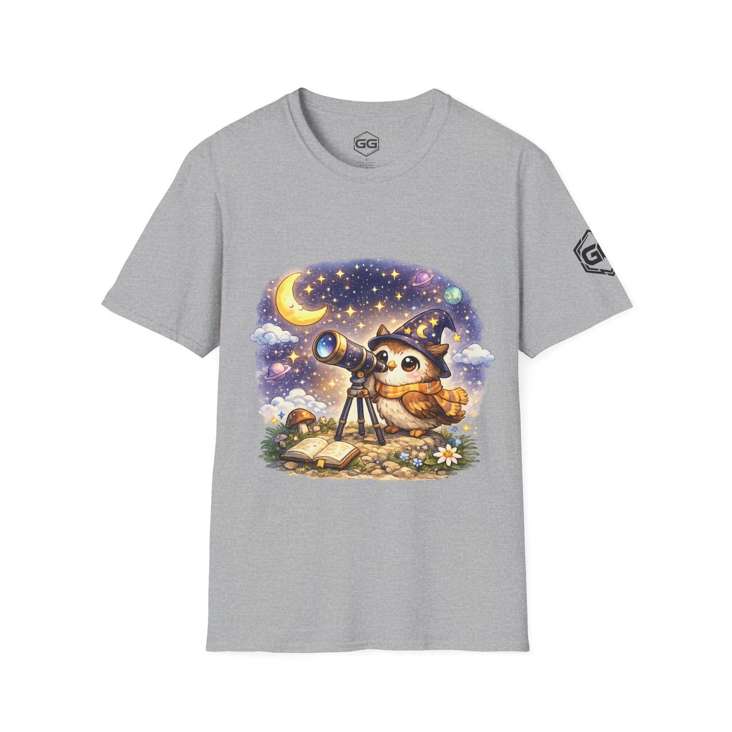 front:2 | Sterngucker T-Shirt – Vorderansicht in Sportgrau