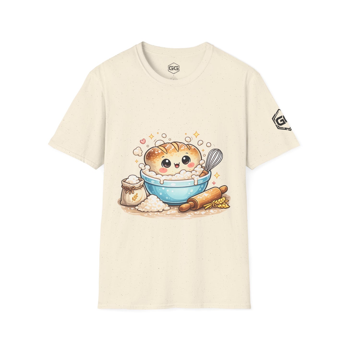 front:4 | Sauerteig-Flüsterer T-Shirt – Vorderansicht in Natur