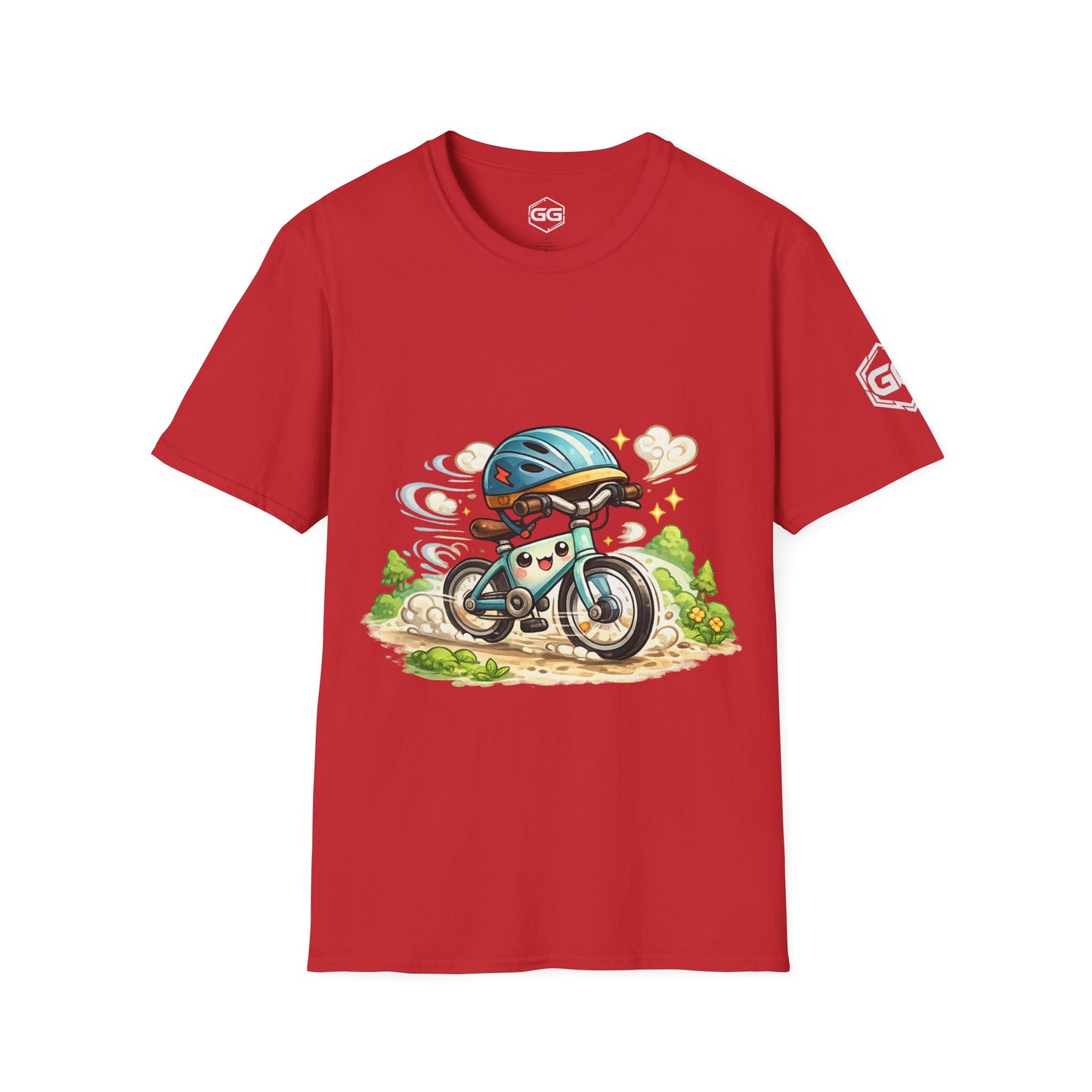 front:10 | Radl-Wahnsinn T-Shirt – Vorderansicht in Rot