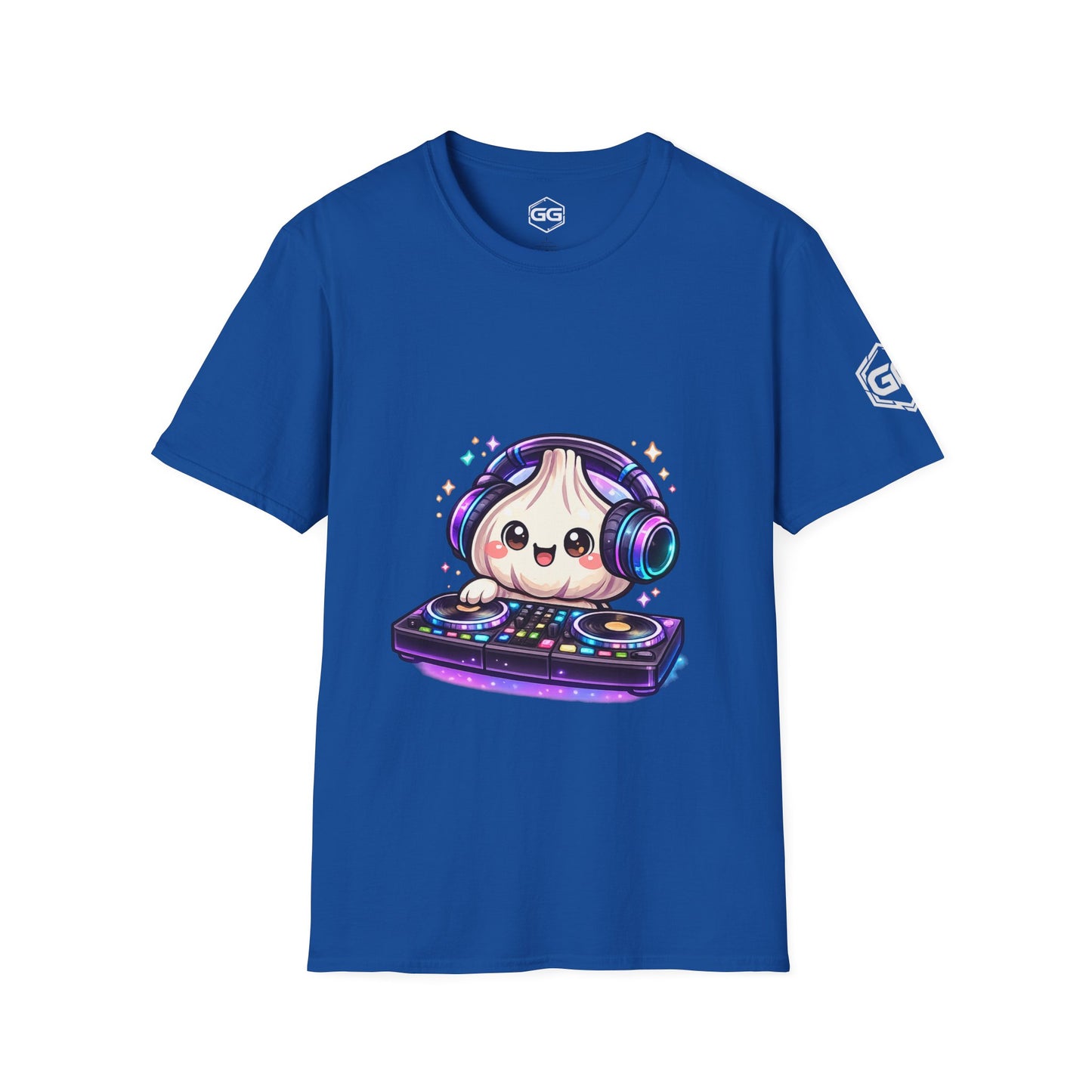 front:8 | Garlic DJ T-Shirt – Vorderansicht in Royalblau
