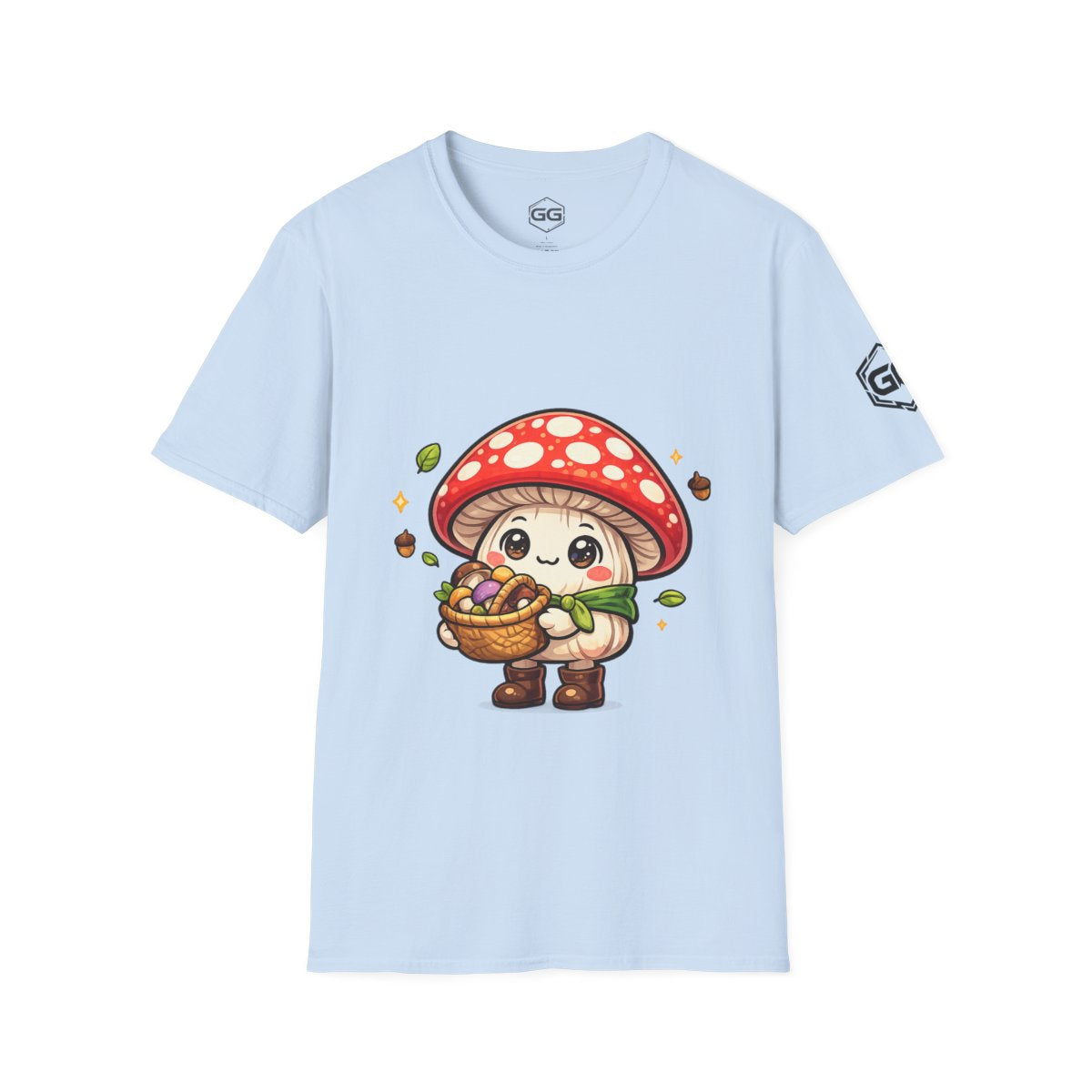 front:7 | Mushroom Forager T-Shirt – Vorderansicht in Hellblau