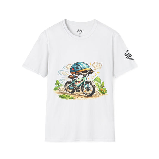 front:0 | Radl-Wahnsinn T-Shirt – Vorderansicht in Weiß