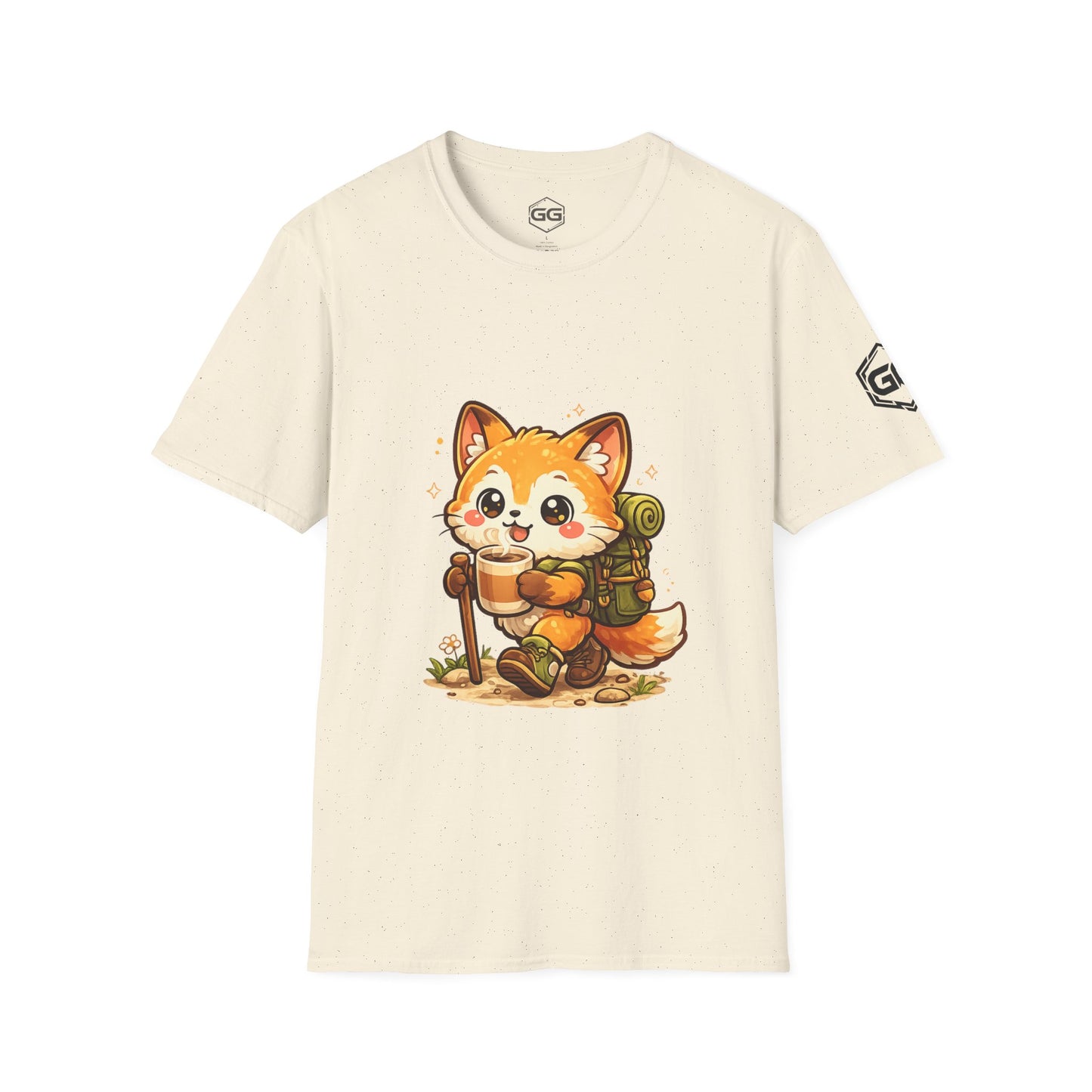 front:4 | Fuchs Wandern – Abenteuer T-Shirt – Vorderansicht in Natur