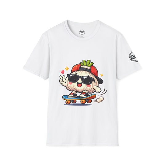 Knoblauch Skater T-Shirt – Vorderansicht