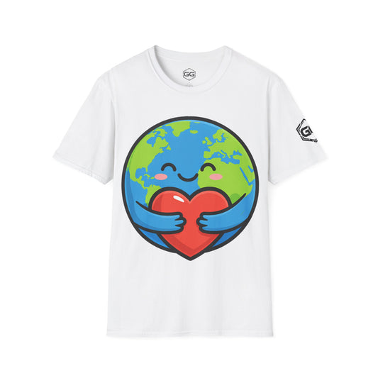 Unisex T-Shirt - Erde Umarmt Herz (Gildan 64000) | Garlik Goods