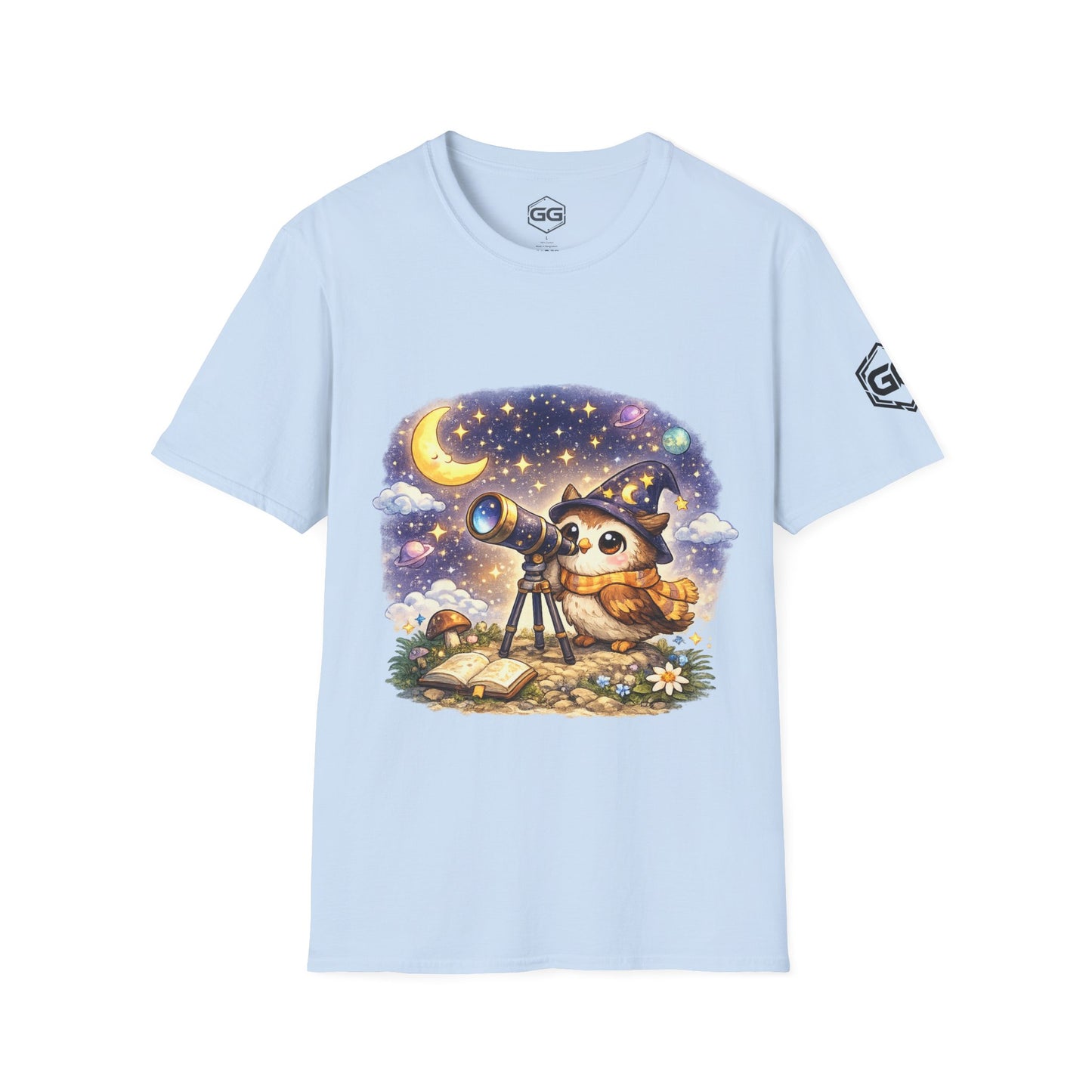 front:7 | Sterngucker T-Shirt – Vorderansicht in Hellblau