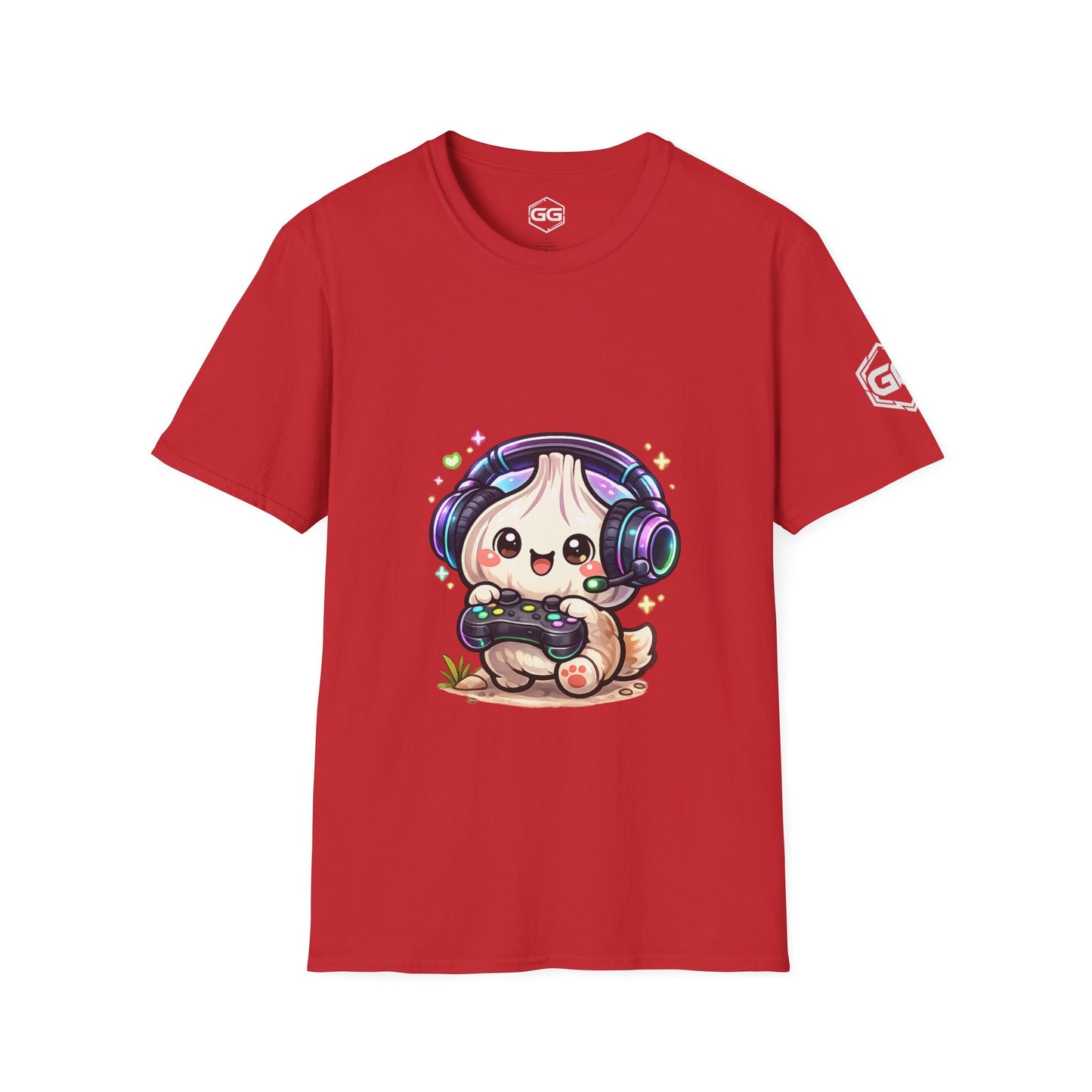 front:10 | Knoblauch Gamer – Lustiges Gaming T-Shirt – Vorderansicht in Rot