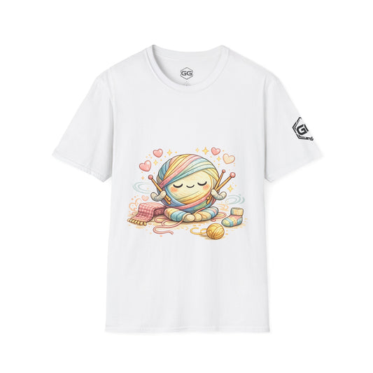 front:0 | Stricken ist mein Yoga T-Shirt – Vorderansicht in Weiß