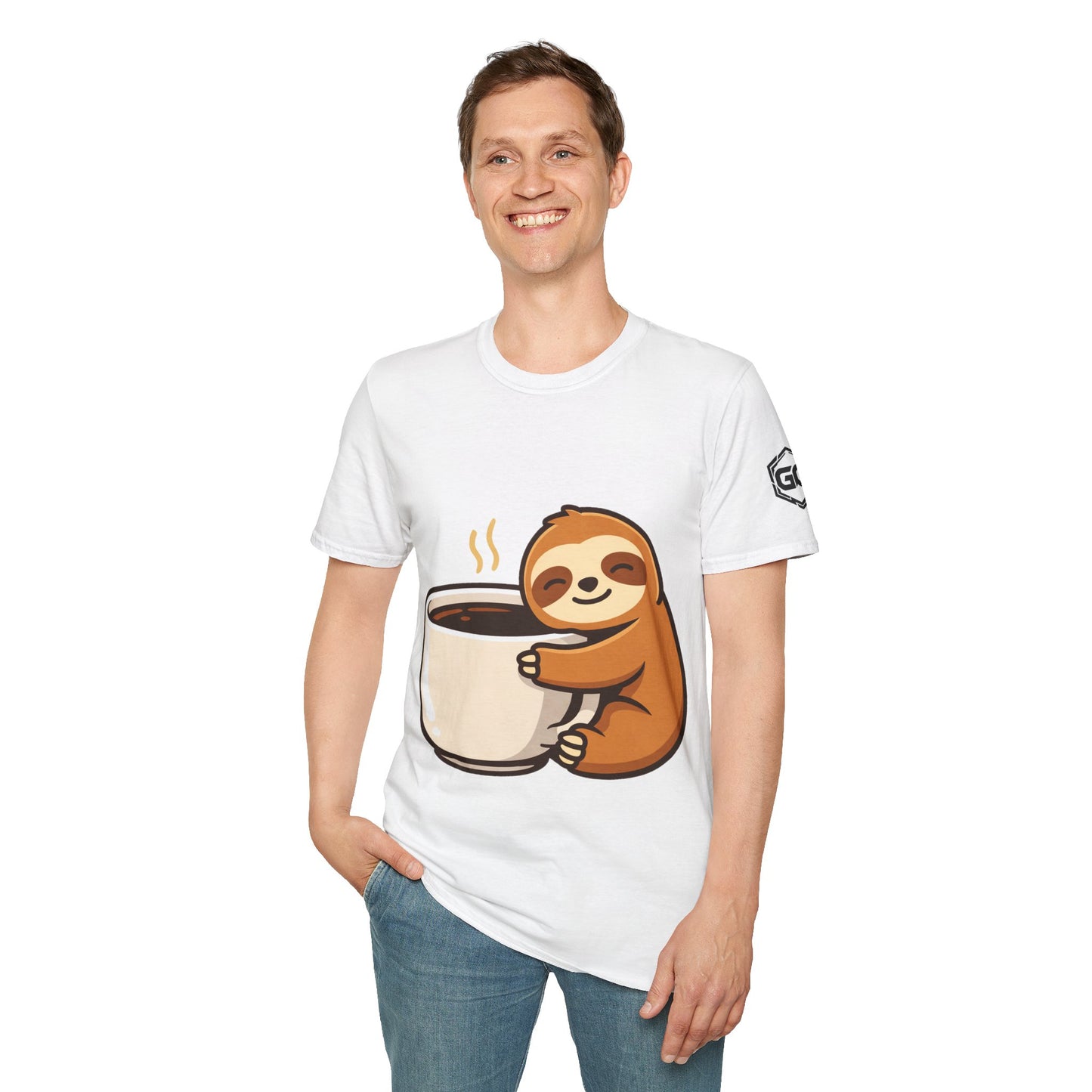 Unisex T-Shirt - Faultier & Kaffee (Gildan 64000) | Garlik Goods