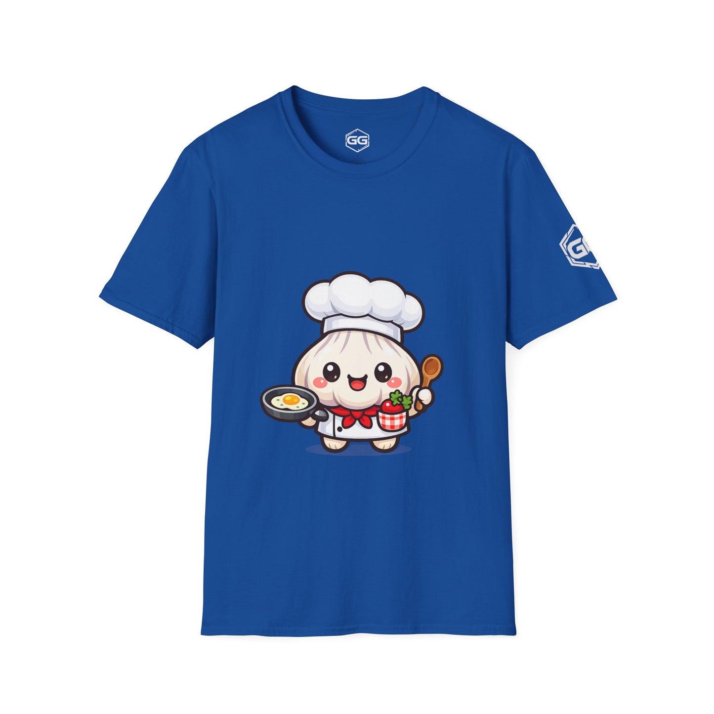front:8 | Garlic Chef T-Shirt – Vorderansicht in Royalblau