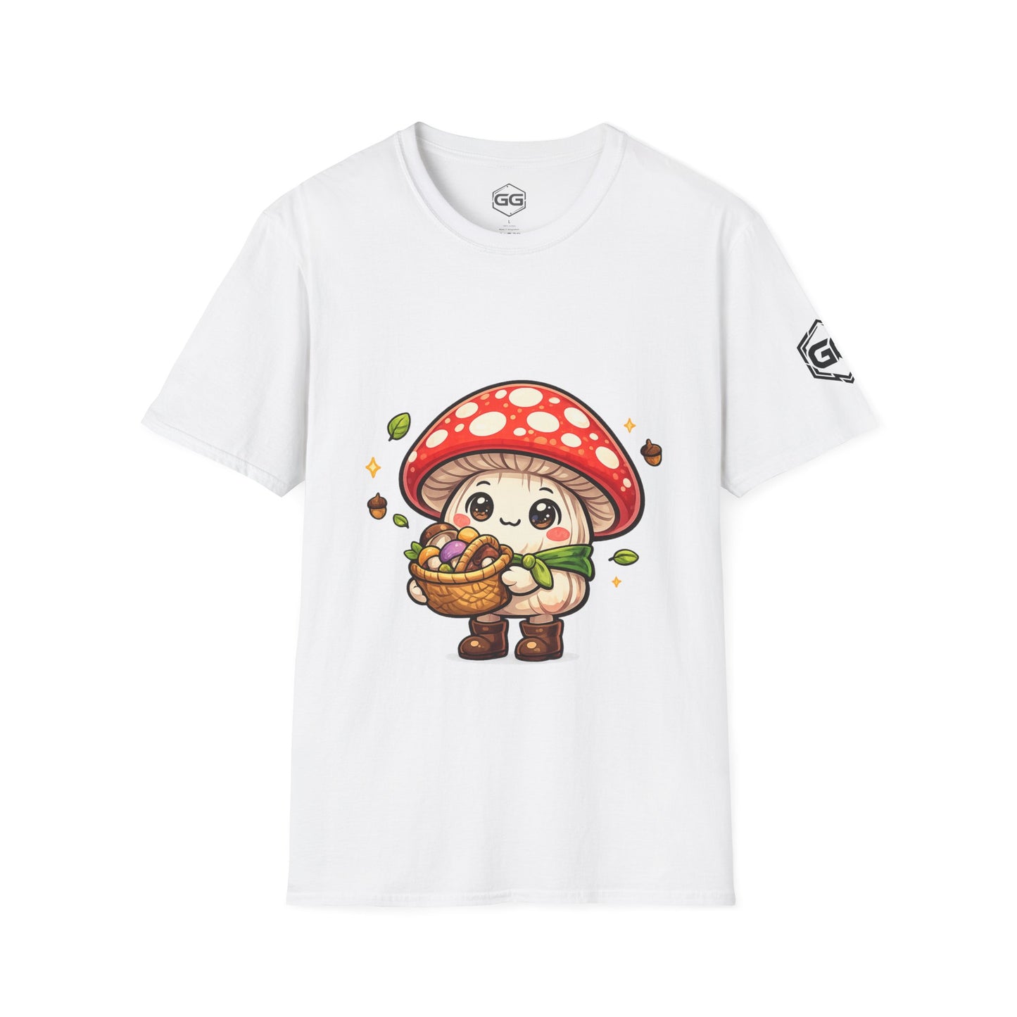 front:0 | Mushroom Forager T-Shirt – Vorderansicht in Weiß