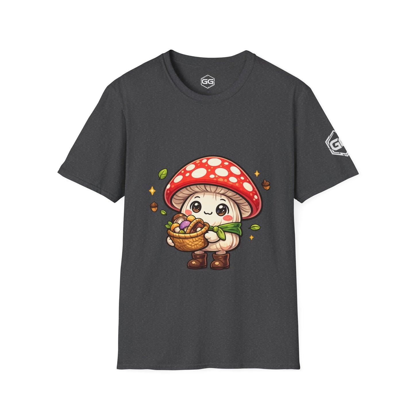 front:6 | Mushroom Forager T-Shirt – Vorderansicht in Dunkelmeliert