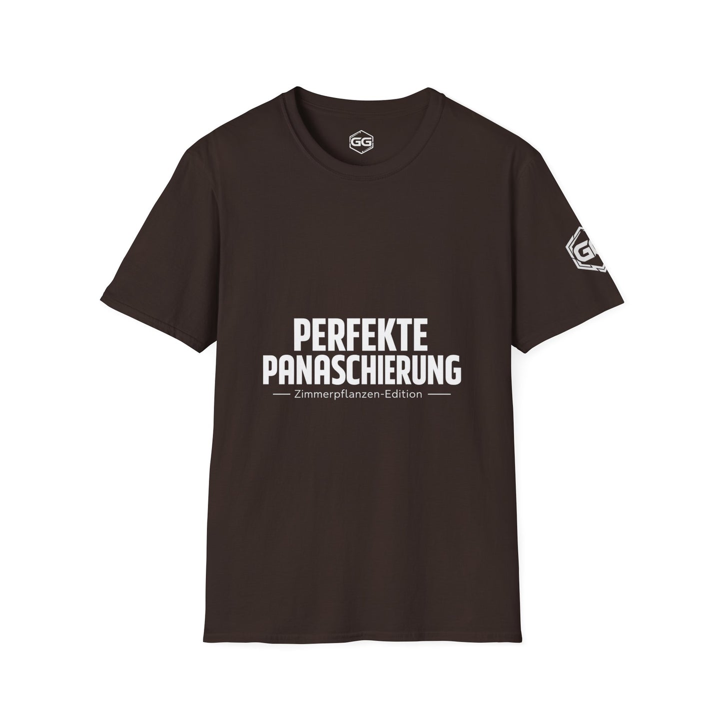 front:3 | Perfect Variegation – Houseplant T-Shirt – Vorderansicht in Dunkelbraun