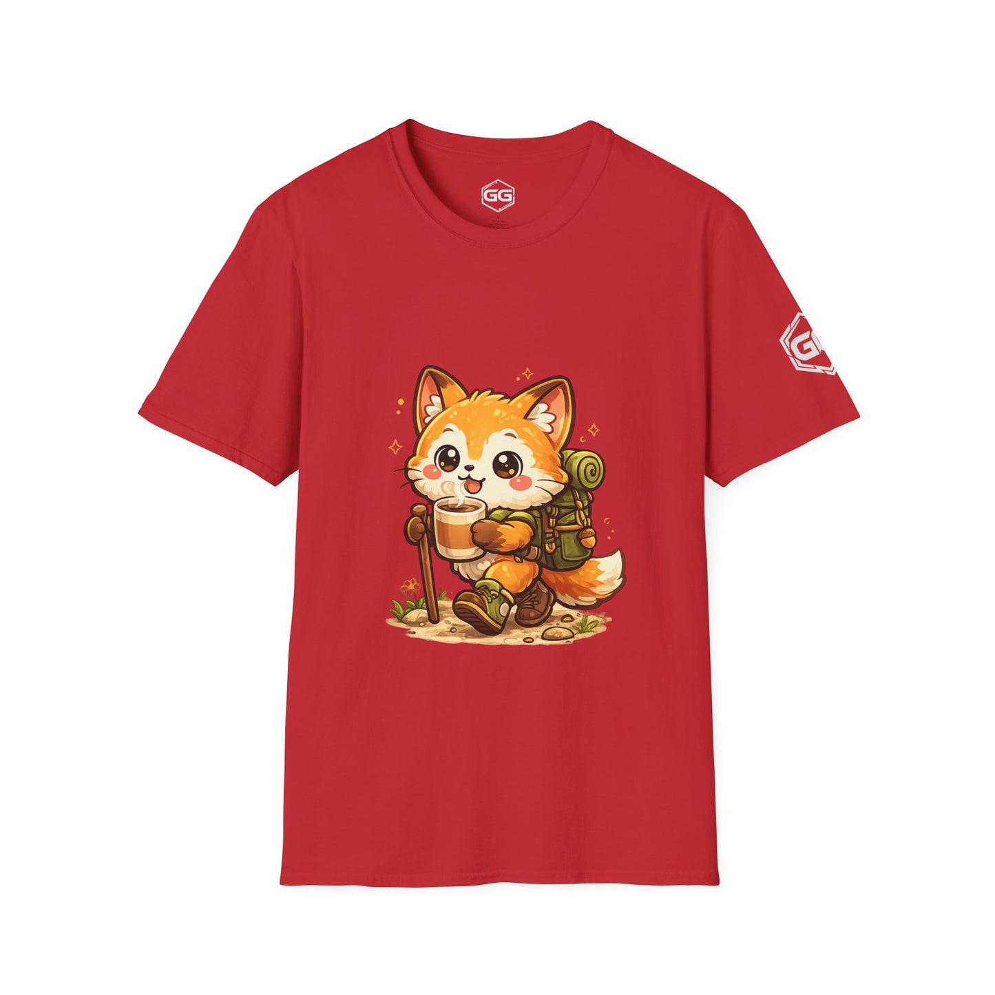 front:10 | Fuchs Wandern – Abenteuer T-Shirt – Vorderansicht in Rot