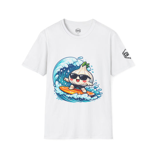Knoblauch Surfer T-Shirt – Vorderansicht