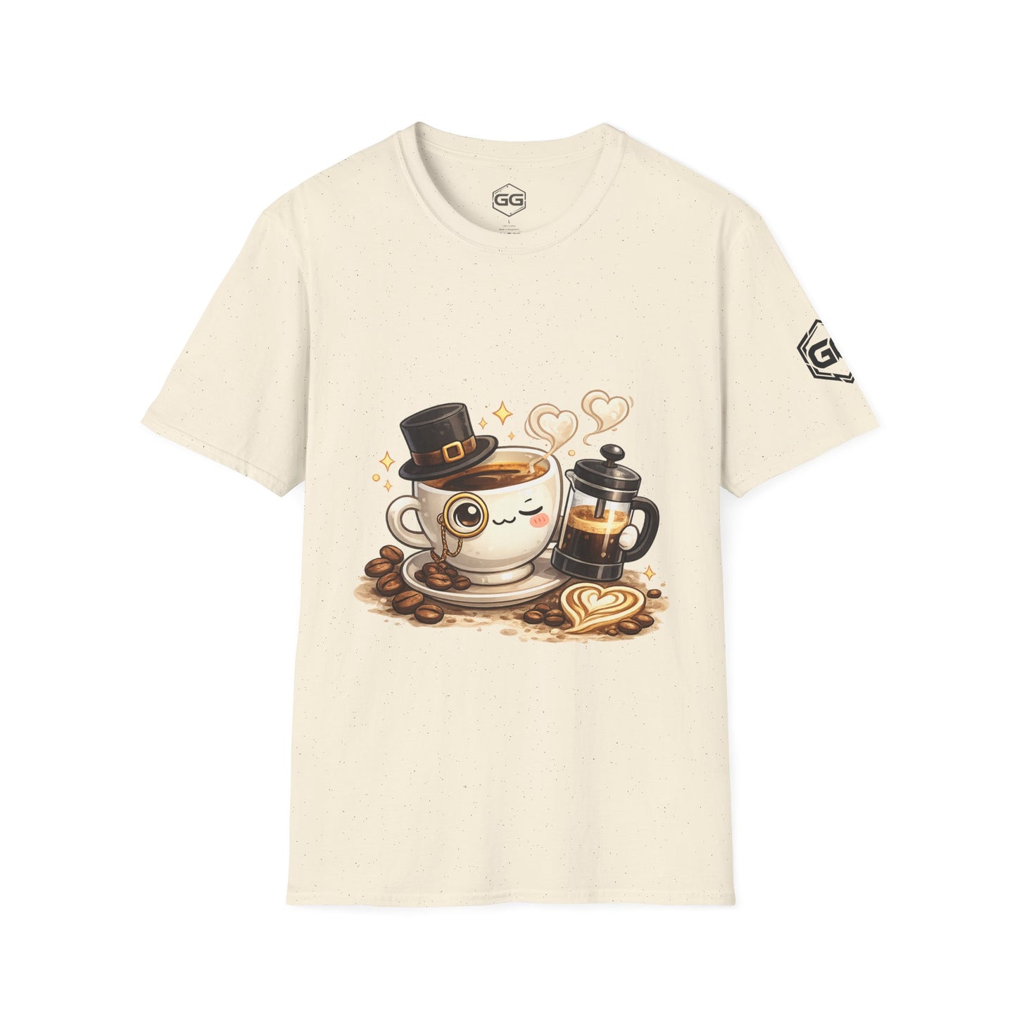 front:4 | Kaffee-Snob T-Shirt – Vorderansicht in Natur