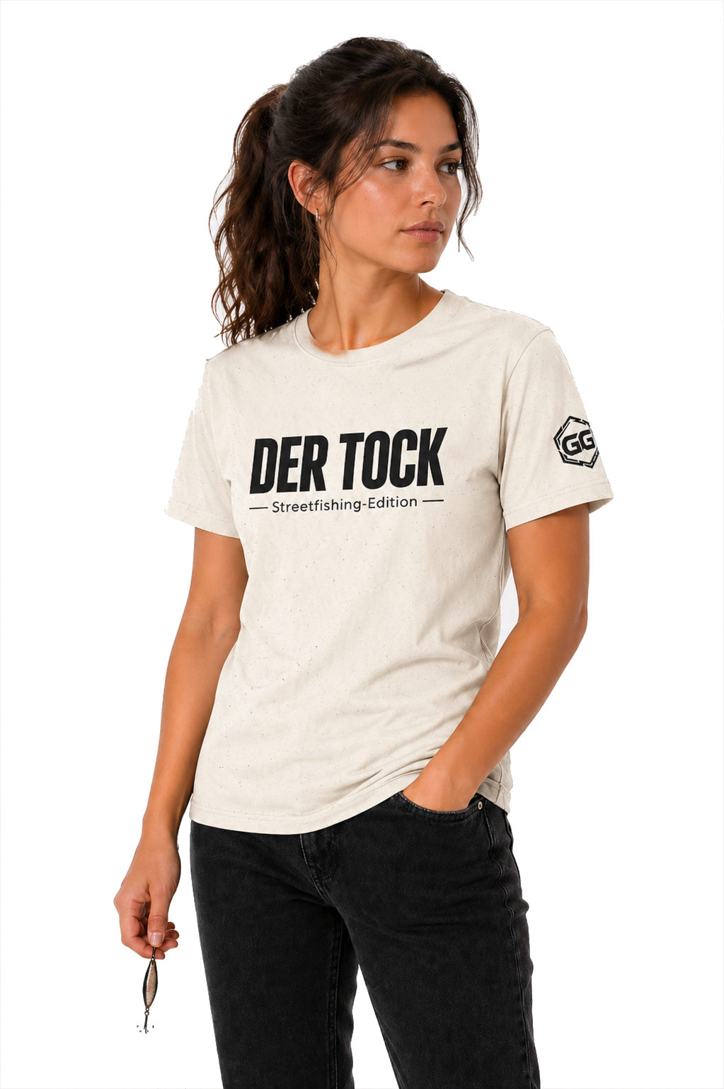 model:4:f | The Bite – Streetfishing T-Shirt – Model photo in Natural – Woman
