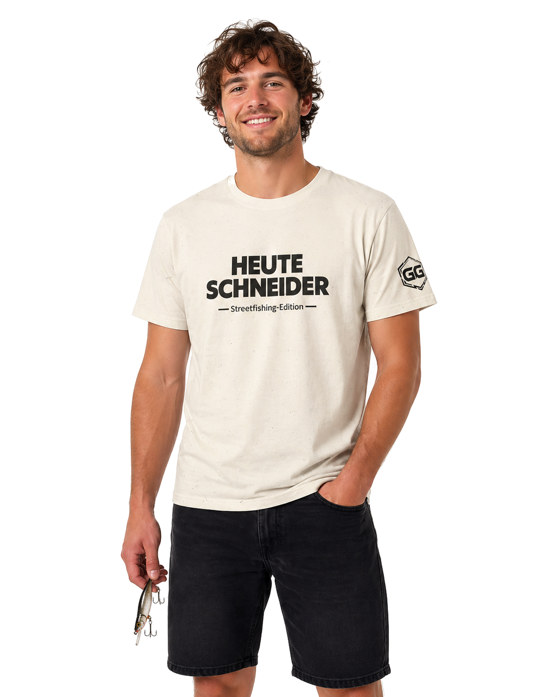 model:4:m | Skunked Today T-Shirt — Streetfishing Edition – Model photo in Natural – Man