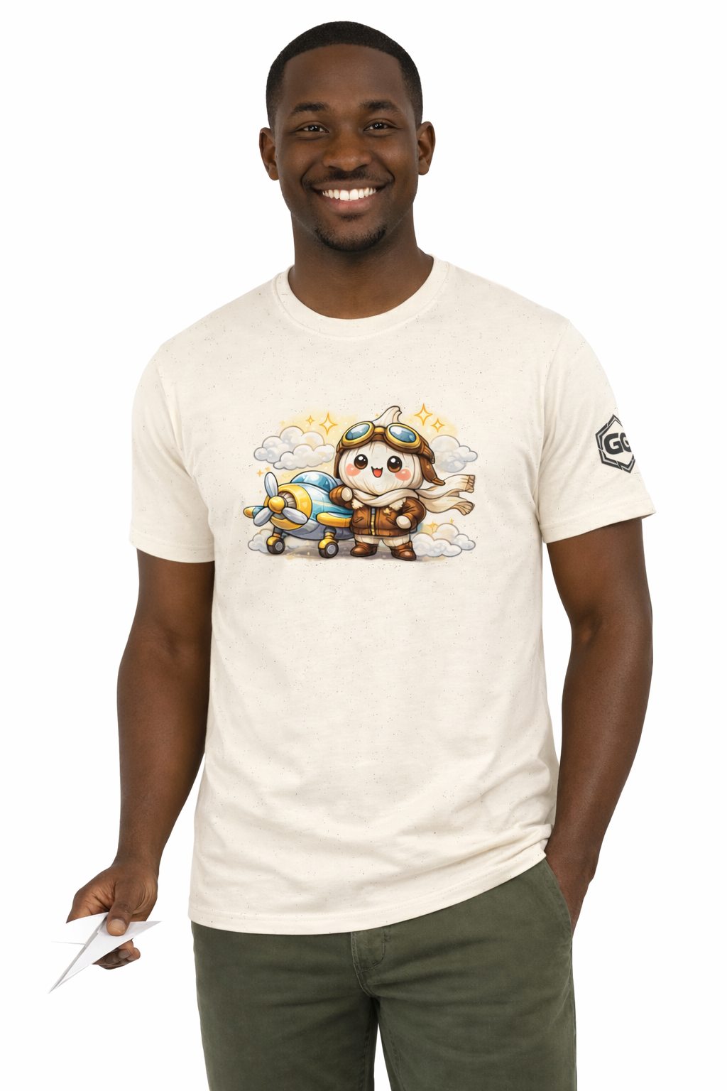 model:4:m | Knoblauch Pilot T-Shirt – Model photo in Natural – Man